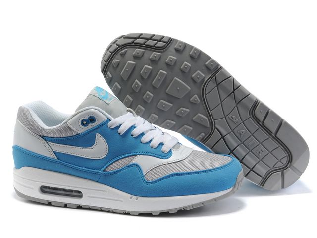 Nike Air Max 87 Womens Royal Blue White Shoes - Click Image to Close